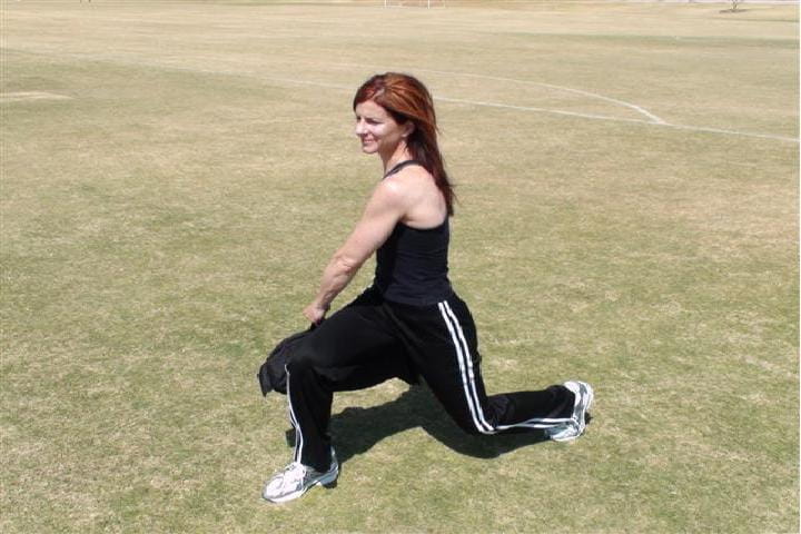 sandbag workouts - rotational lunge